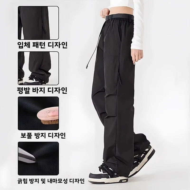 아메리칸 스타일 야외 등산 바지 여성 봄 여름 새 모델 방풍 방수 작업복 바지 낙하산병 바지