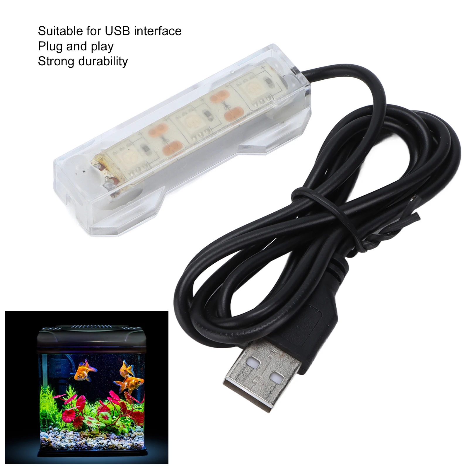 Aquarium USB Light Fish Tank LED Light Plants Landscape