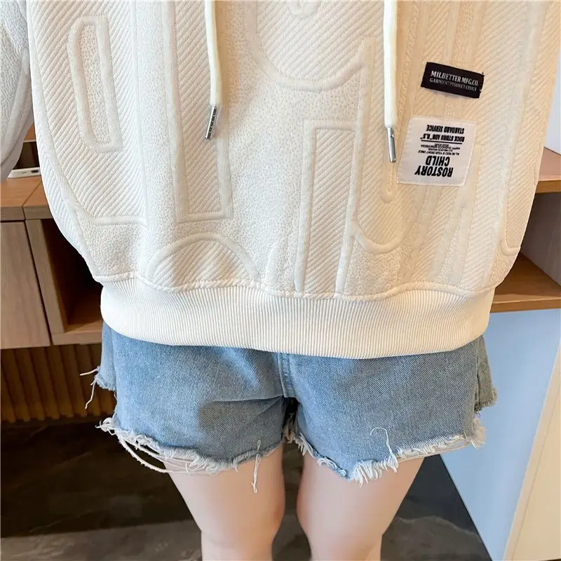 Chic Hooded Women Clothing 2023 Autumn New Fashion Design Sense Niche Solid Loose Casual Hoodie