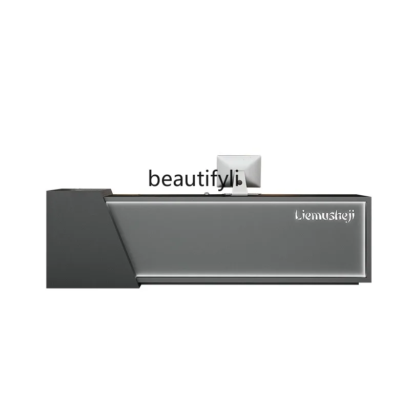 

E-Sports Hotel Front Desk Reception Counter Simple Modern Billiard Hall Bar Beauty Salon Gym Cashier