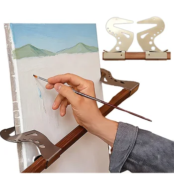 Supporto per Mano Regolabile in Metallo per Artisti con Meccanismo Autobloccante, Poggiapolsi Ergonomico per Lavori d'Arte di Dettaglio