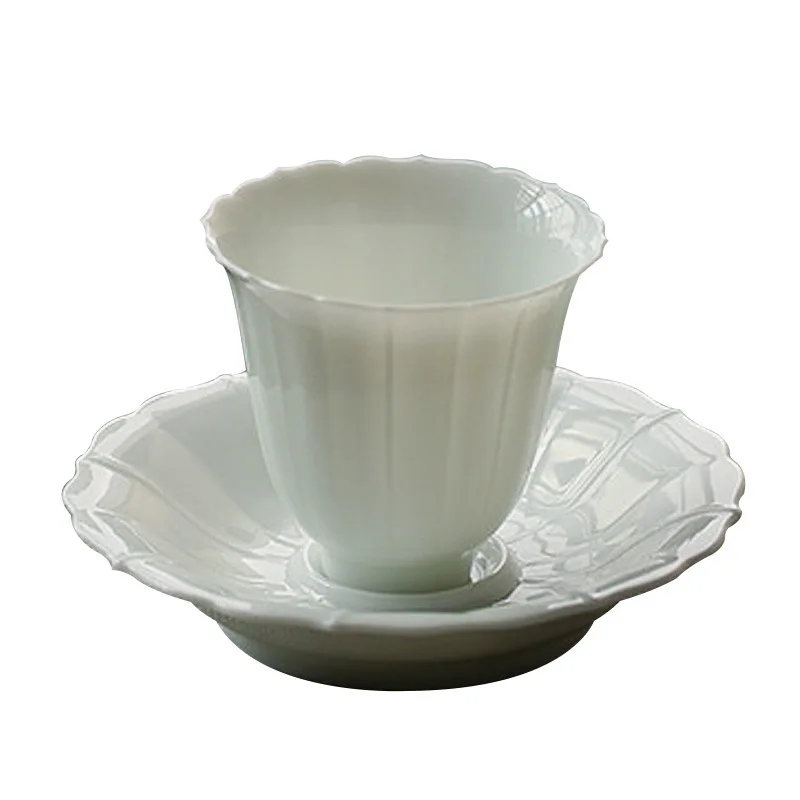 Chinese teacup Dehua suet jade white porcelain handmade exquisite master cup kung fu small cup tea cup