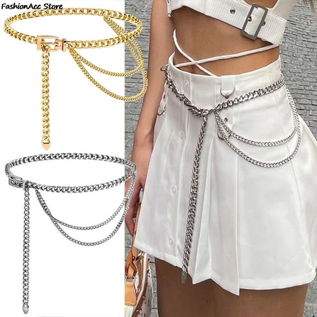 1pc Women's Elegant Luxury Sparkly Princessy Photogenic Scrappy Style  Cinematic Decorate Ladies Waist Metal Chain Belts for Jeans Dress for Party  Dance Daily | SHEIN