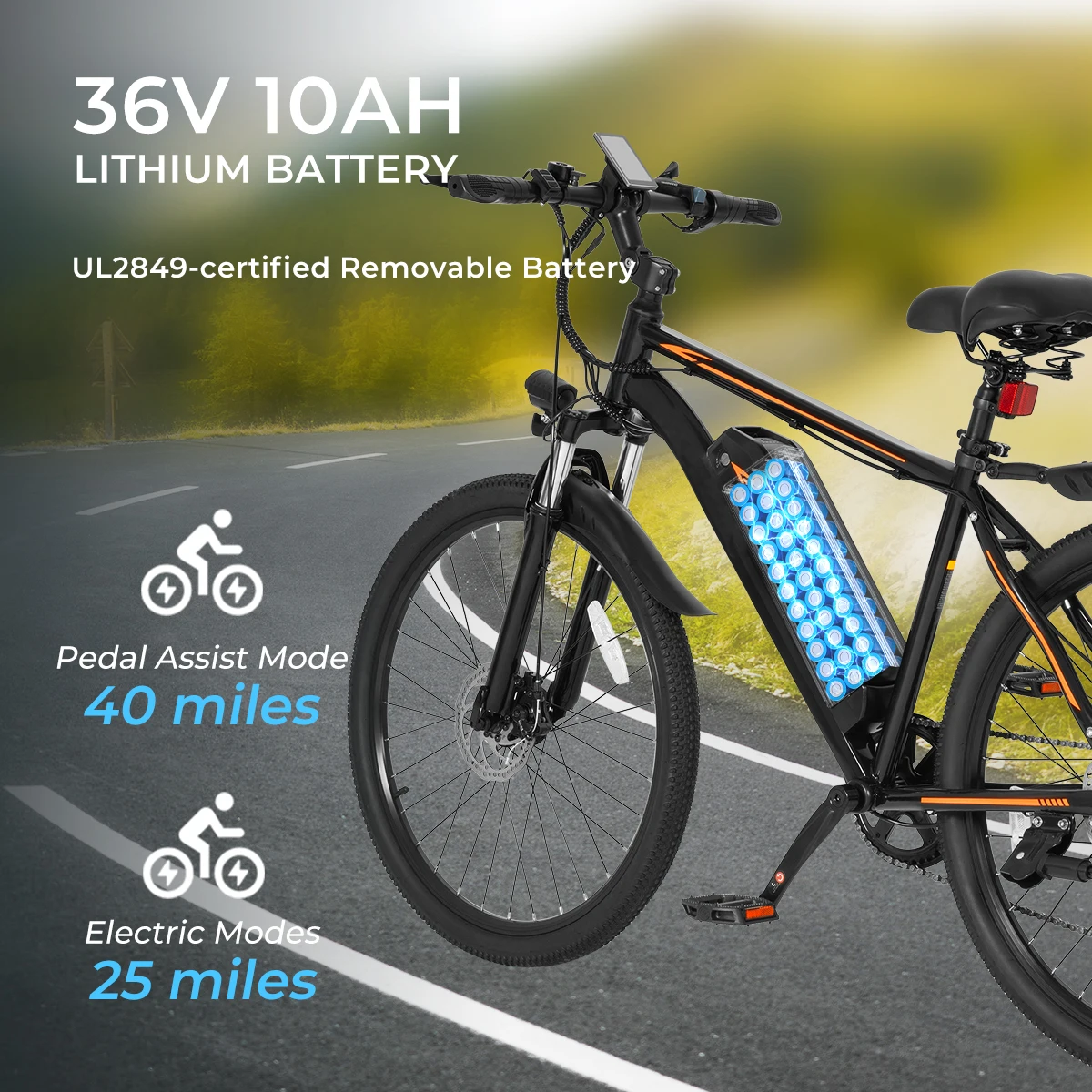 DYU M26 1000W Peak Electric Bike 26” UL2849 2