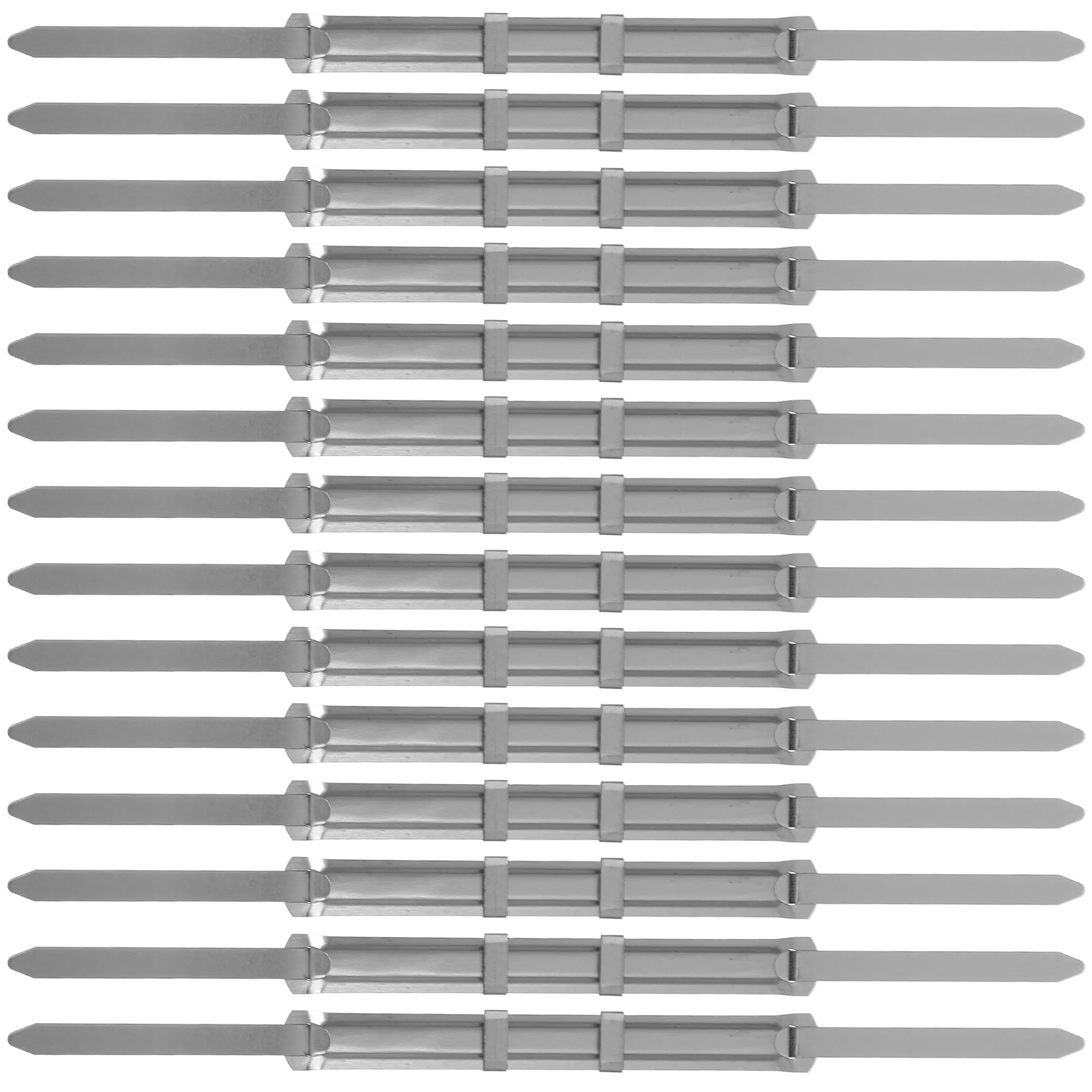 50 Pcs Clips File Binder Strip Paper Fasteners for Crafts Hole Punch Loose Leaf Folder Prongs Binding Silver