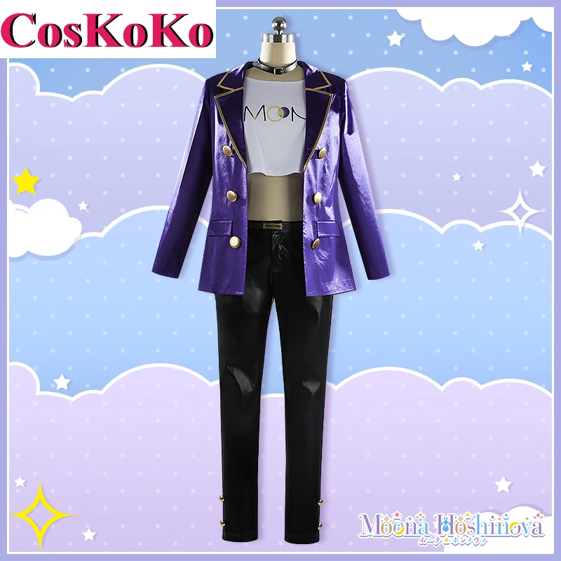 

CosKoKo Moona Hoshinova Cosplay Anime VTuber Hololive Costume Fashion Walking Dress Unisex Halloween Party Role Play Clothing