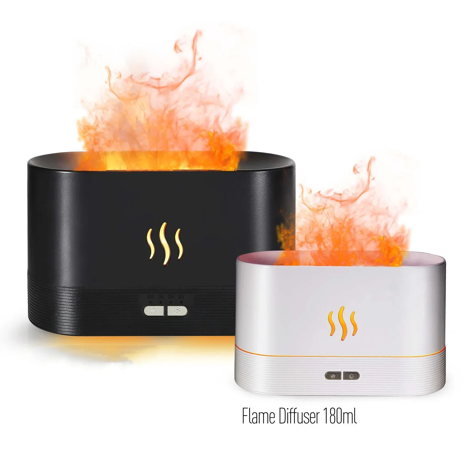 Depulat Flame Aromatherapy air Diffuser Portable Silent Flame lamp Air  Diffuser Sprayer Atomizer Aromatherapy Machine no Water Automatic Shutdown