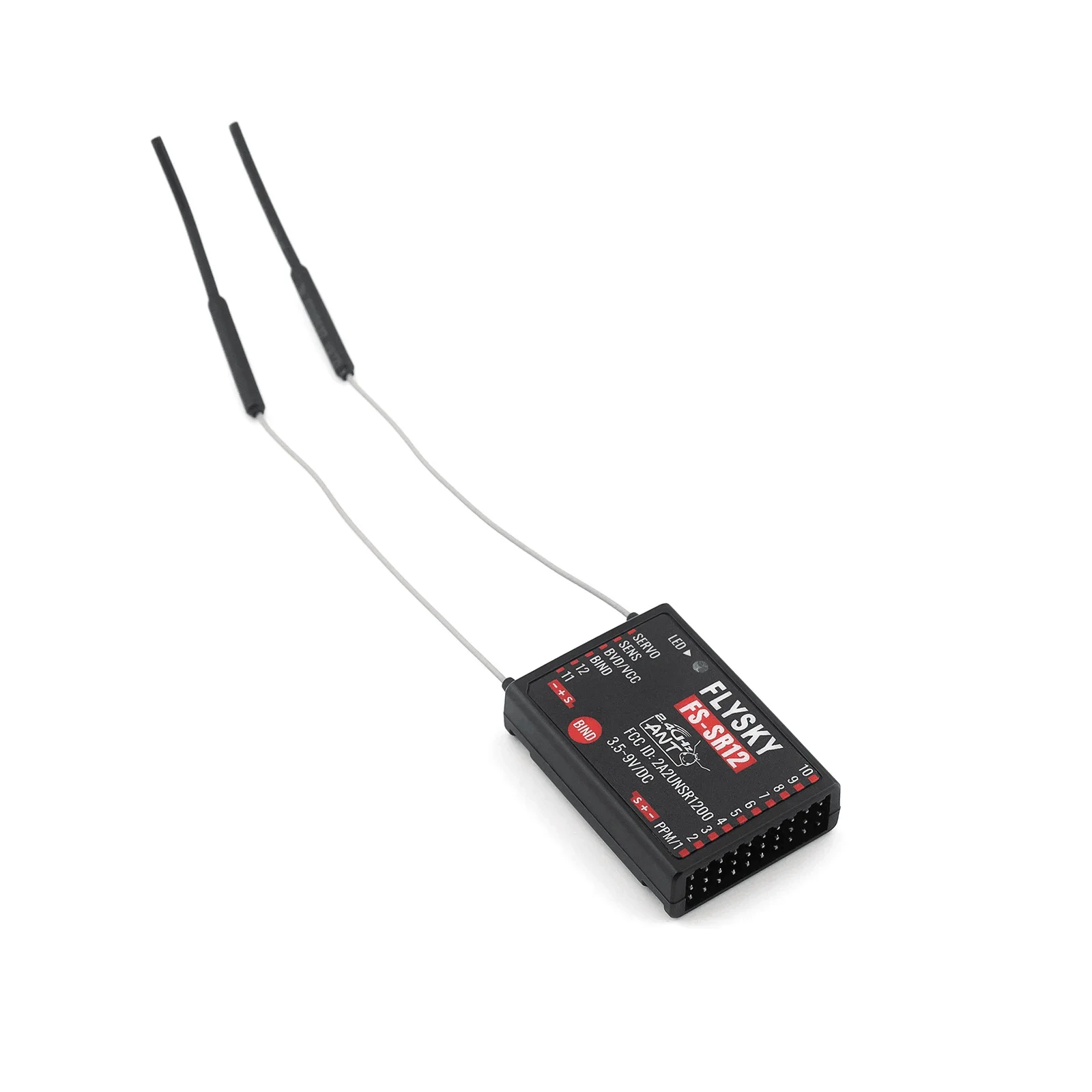Récepteur FS-SR12 12 canaux PWM ANT 2.4GHz pour drone FPV