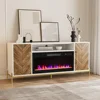 TV Stand with Electric Fireplace Entertainment Center Storage Cabinet Console TVs up to 75" Eco-Friendly Materials Versatile 2