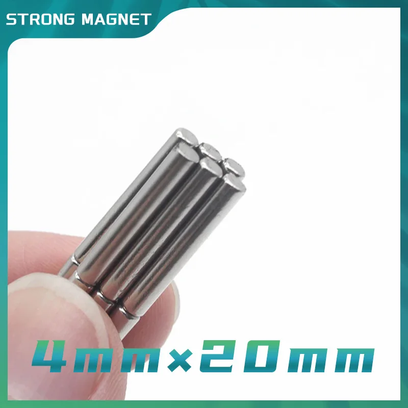 5/10/20/50/100/150/200PCS 4x20mm Mini Small Round Magnets N35 Circular Search Magnet Strong 4*20mm Permanent NdFeB Magnets Disc