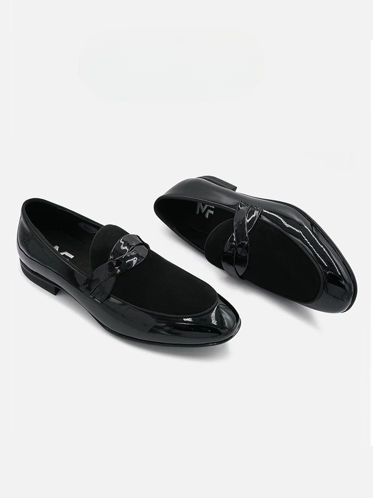 Spring New Men's Business Casual Shoes Leather Pointed British Style Loafers 2