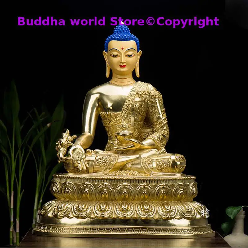 

Europe America Buddhism 48CM large High-grade Buddha statue Gilding Sakyamuni Medicine Buddha statue bless Safety Health luck
