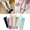 Girls' Bow Socks Spring/Summer Thin Velvet Stacked Socks Summer Mesh Baby Knee Socks 1