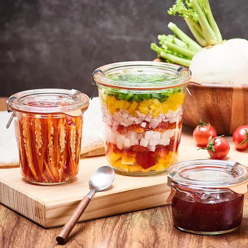  House We Glass Storage Jar Sed Container for Preserving Derts And Juices European Sle Kitchen Storage Cylinder