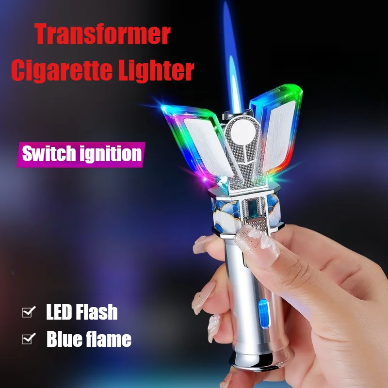 Newest Transformer Divine Light Stick Lighter Prism Deformation Direct Flame Inflatable Cigarette Lighters & Smoking Accessories