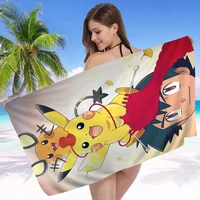 bilibili Cute P-Pokemon P-Pikachu Towel Microfiber Beach Towel Absorbent Quick Soft Yoga Swimming Resort Mountain Climbing Towel 2