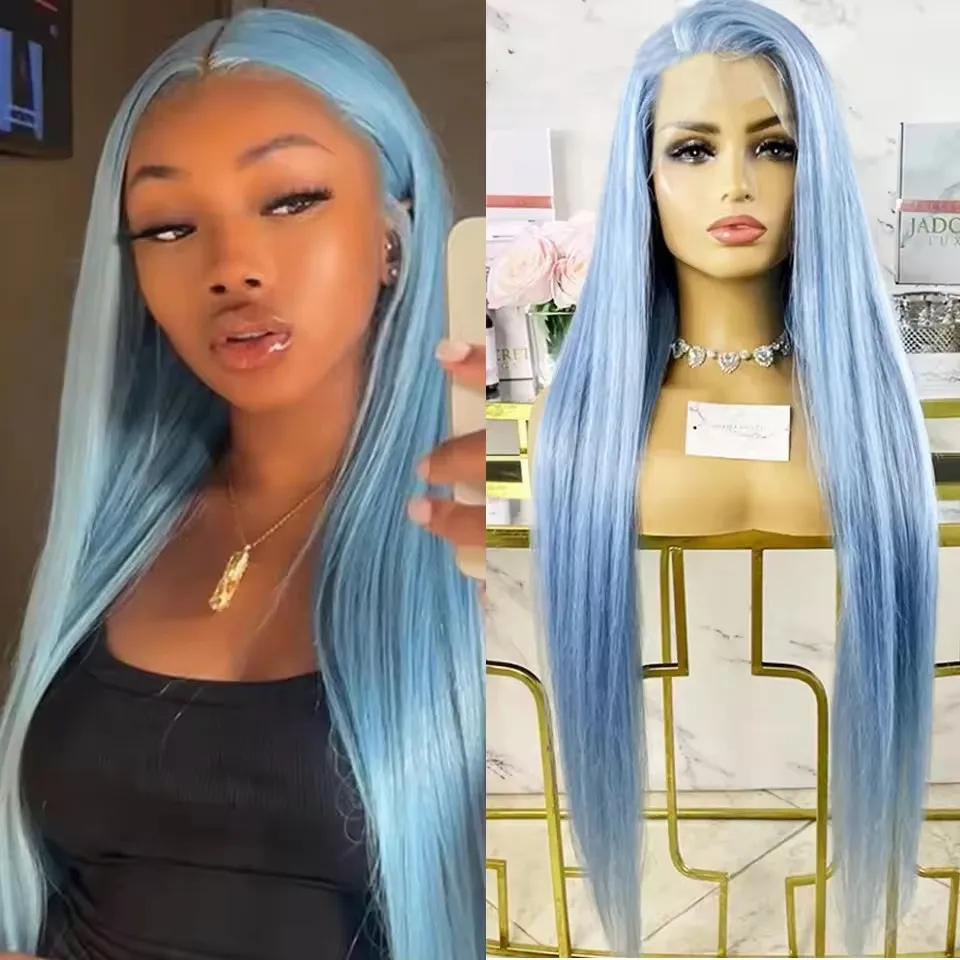 Pink Straight Synthetic Hair Lace Front Wigs For Women Glueless Lace Wigs Heat 3 S59c4de129a80420388dc31269ed86484y