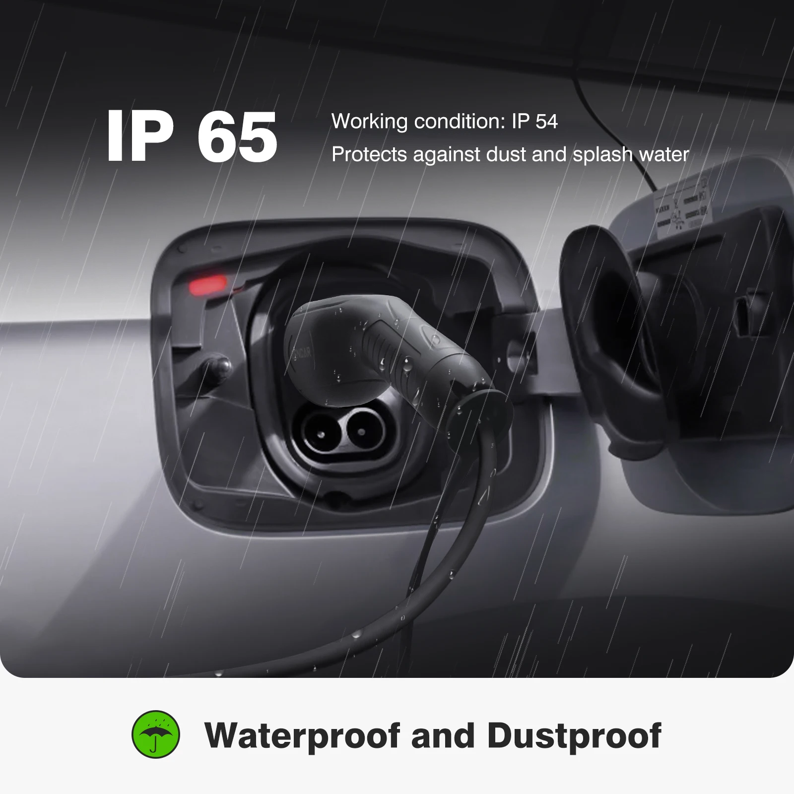 타입 2 - 타입 1 EV 케이블 젠카 IP65 TPU 32A 7KW 전기차 충전 케이블