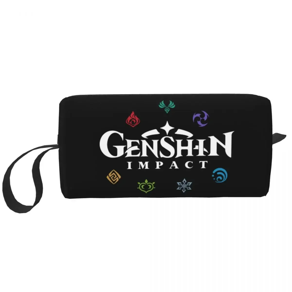 

Косметичка Genshin Impact Elements, Женский дорожный косметический Органайзер, милые сумки с рисунком из аниме