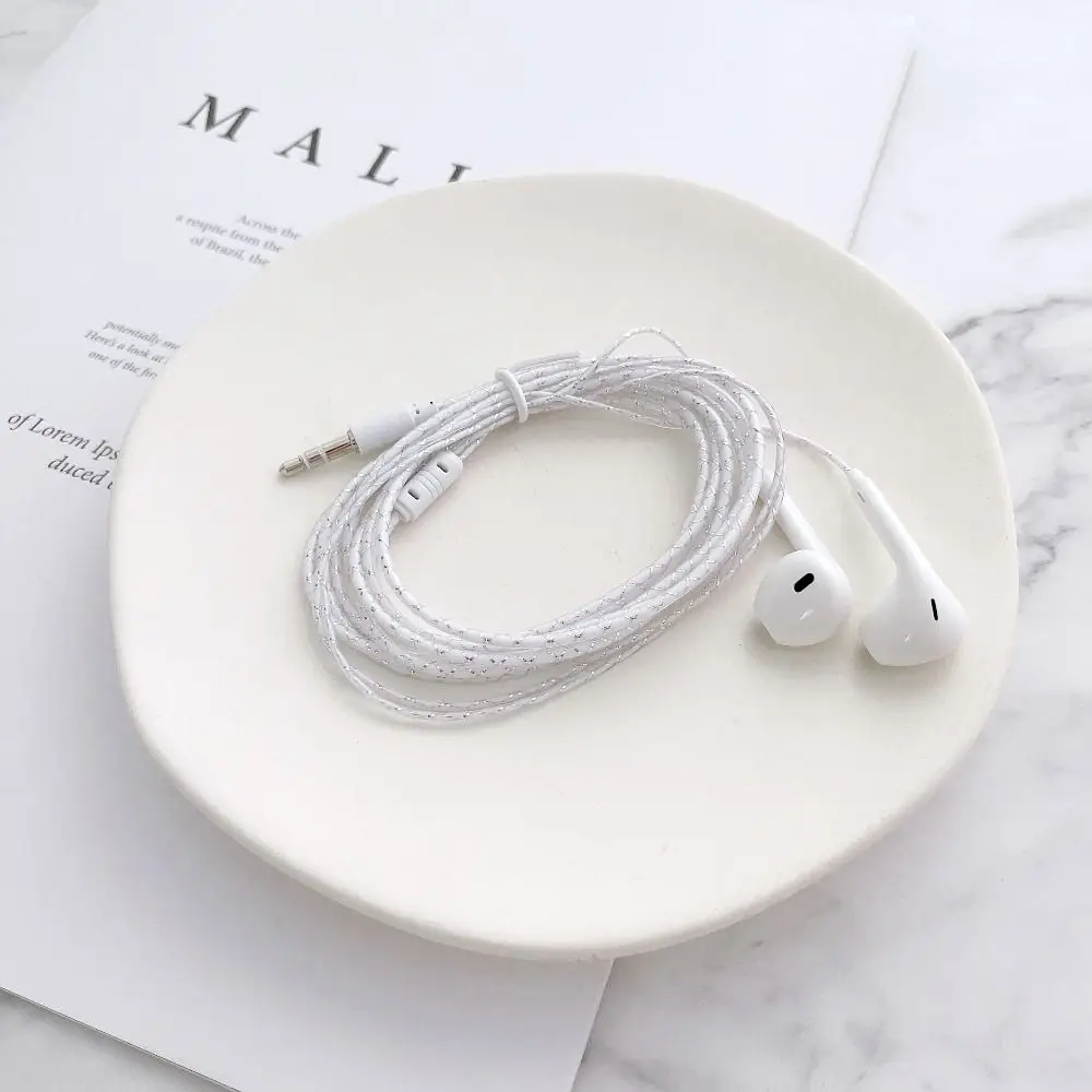 1Pcs 2m/3m Cable Length Wired Headset Monitoring Recording Black White Bass Earplugs Anchor 3.5mm Computer Game Live Headphone 4