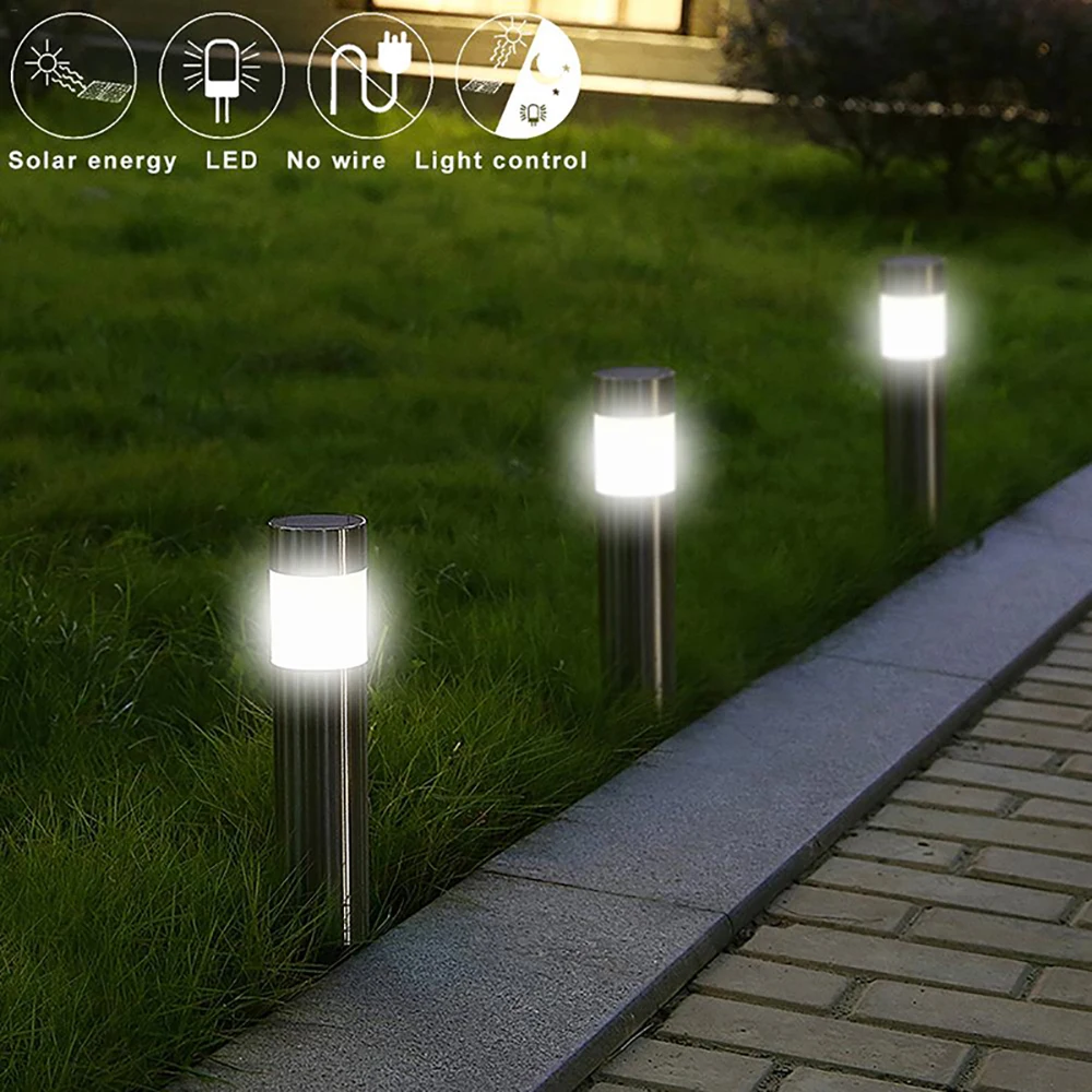 Stainless Steel LED Solar Lawn Lamp Outdoor Ground Garden Light Waterproof for Garden Landscape Patio Path Lamp led solar garden lights