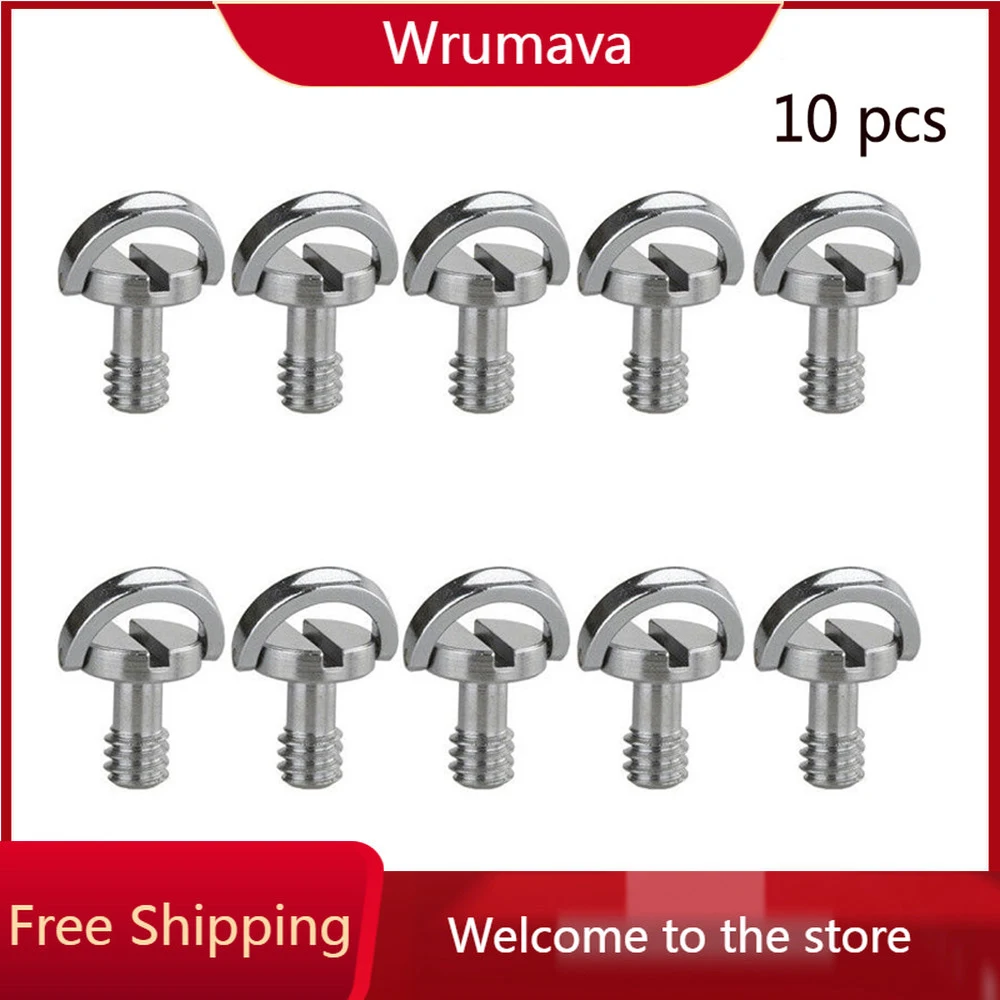 

5/10pcs 1/4 camera screw for quick release plate 1/4 inch Folding D-Ring Adapter Tripod Monopod Quick Release Plate Camera Screw