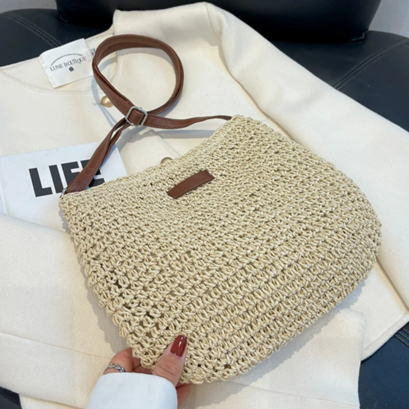 Sac bandoulière en paille femme