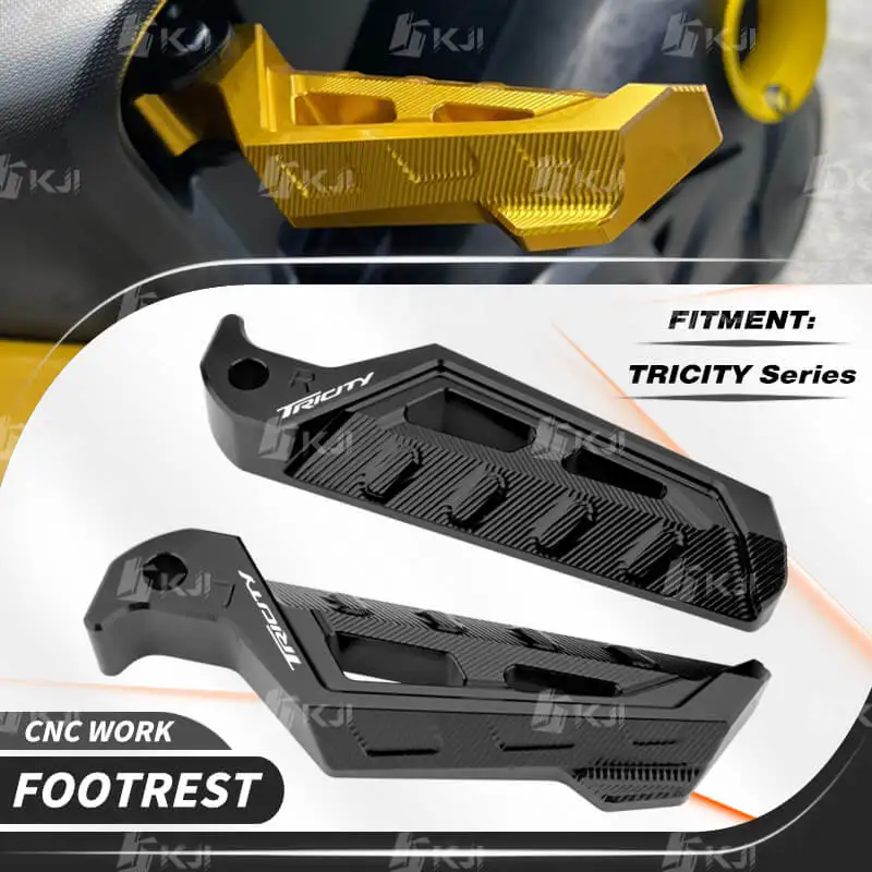 For Yamaha MW Tricity 300/155/125 Motorcycle Rear Passenger Footrest CNC Rear Foot Pegs Pedal Accessories Parts motorcycle accessories,motorcycle footrests,motorcycle foot pedals
