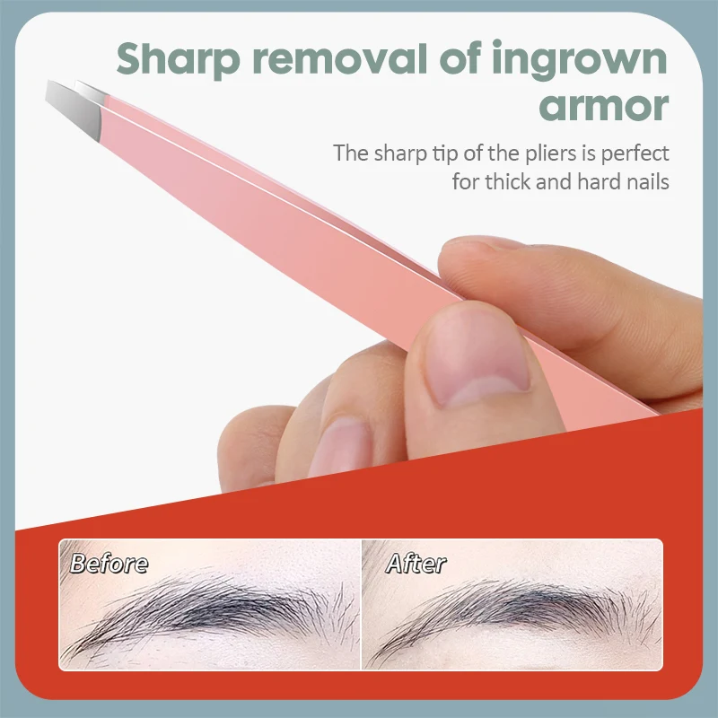 KK Eyebrow Tweezer Colorful Hair Beauty Fine Hairs Puller Stainless Steel Makeup Tools Slanted Eye Brow Clips Removal Tools Care 3