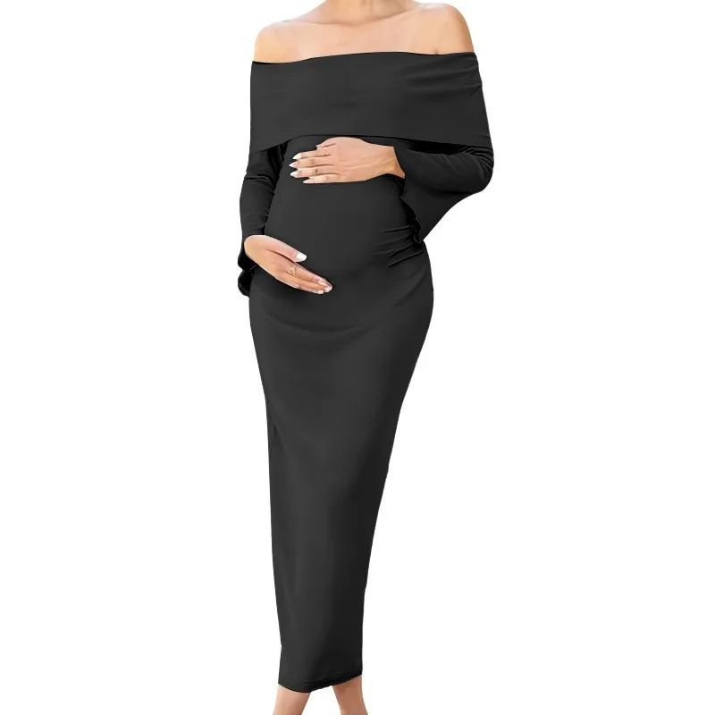 Fashion Maternity Clothing One-Shoulder S59c56411f16b4b2597aff7c82556e442k