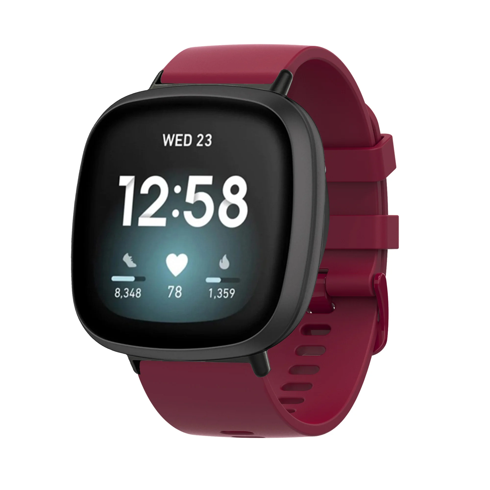 Silicone Sport Watch Band with Pin Buckle - Soft Replacement Bracelet
