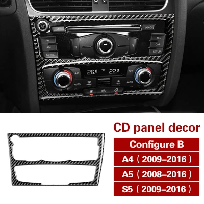 Panel De Fibra De Carbono Para Consola GPS De Audi A5 S5 (2008-2016) - 2 Piezas, Solo Volante A La Izquierda