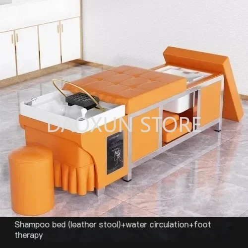 Foot Basin Hair Washing Bed Japanese Comfort Massage Head Spa Shampoo Chair Salon Luxury Behandelstoel Salon Equipment MQ50SC