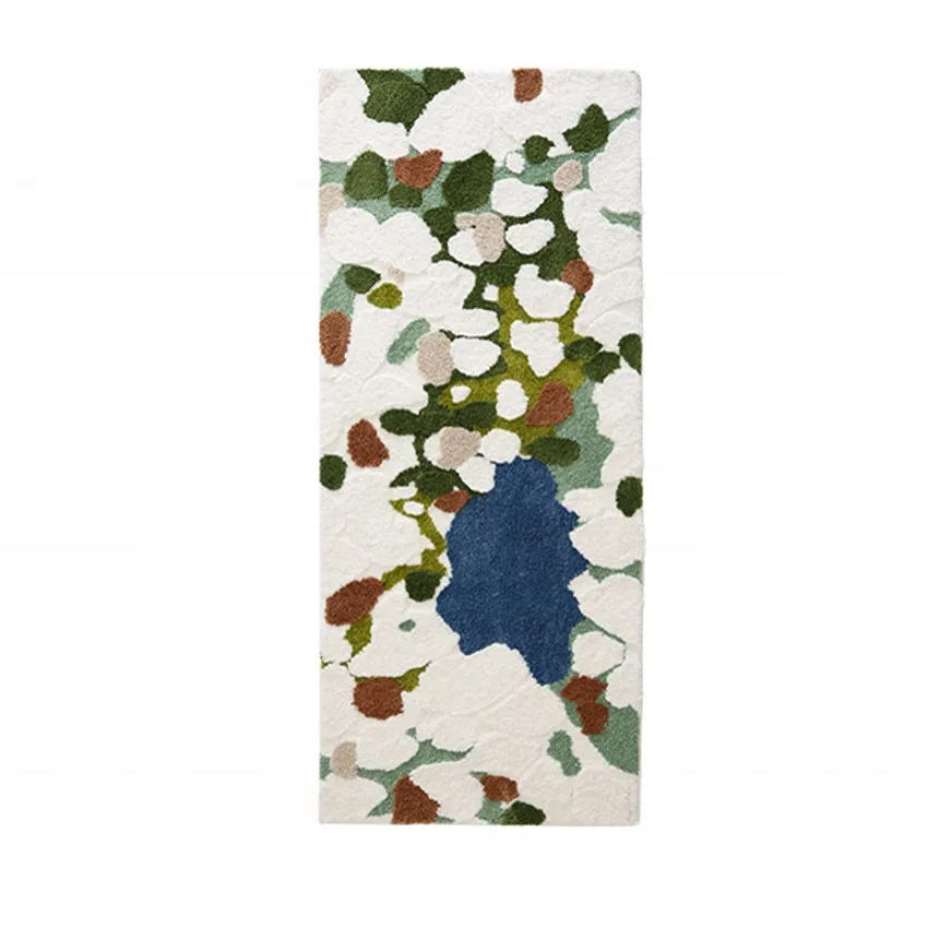 

Little Moss Handmade 3D Pattern Tufting Area Rug, Nordic Big Size Bedside Carpet, Green Decoration kid's Room Floor Mat