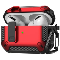Camo Green Military Rugged Case with Lock & Cleaner Kit - AirPods Pro 3 (Red)