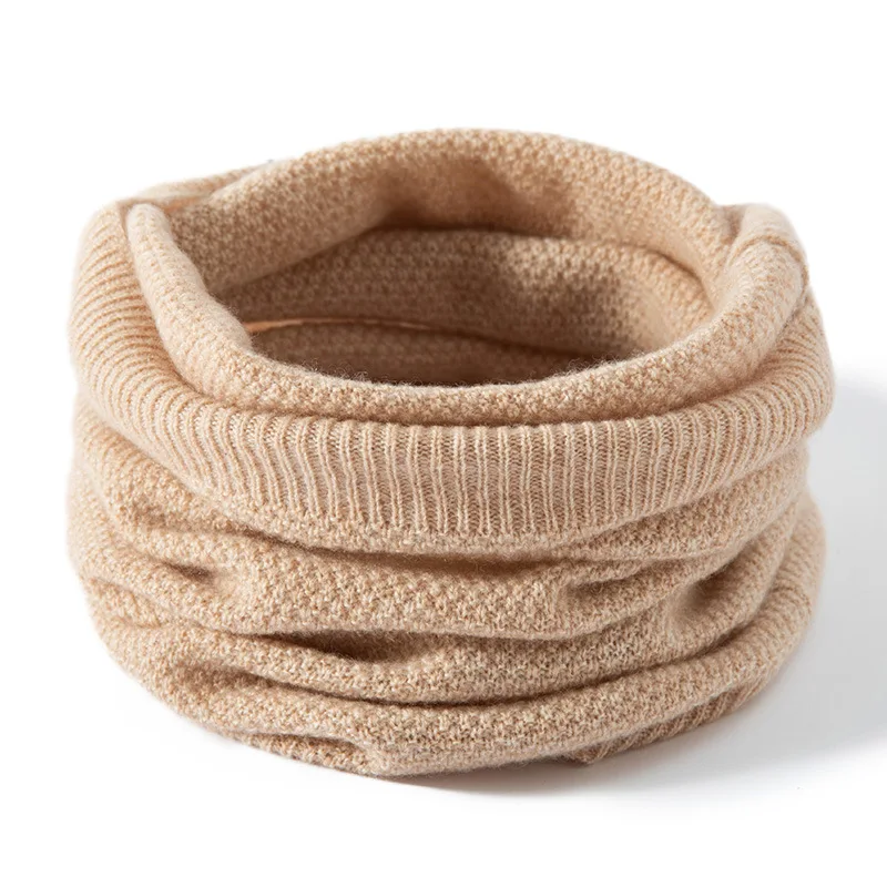 

Autumn and Winter Cashmere Bandana Thickened Scarf Unisex Warm Scarf Neck Protection Wool Knitted Collar Scarf Bandana