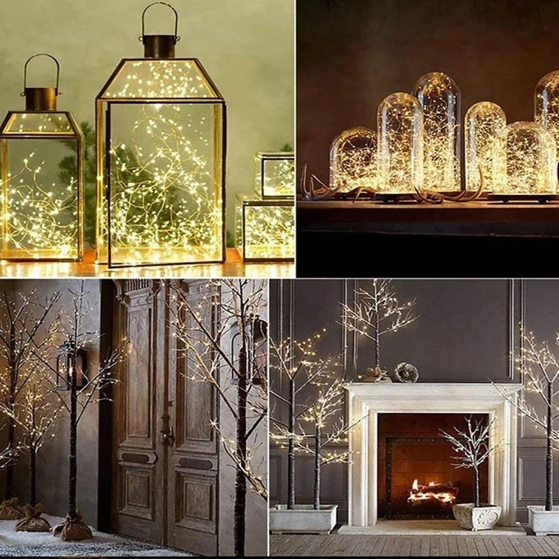 5M/3M Copper Wire String Lights Fairy Tale Garland Light String Wedding Party Christmas Home Decoration Battery Operated led string lights decorative lights string lights led fairy lights