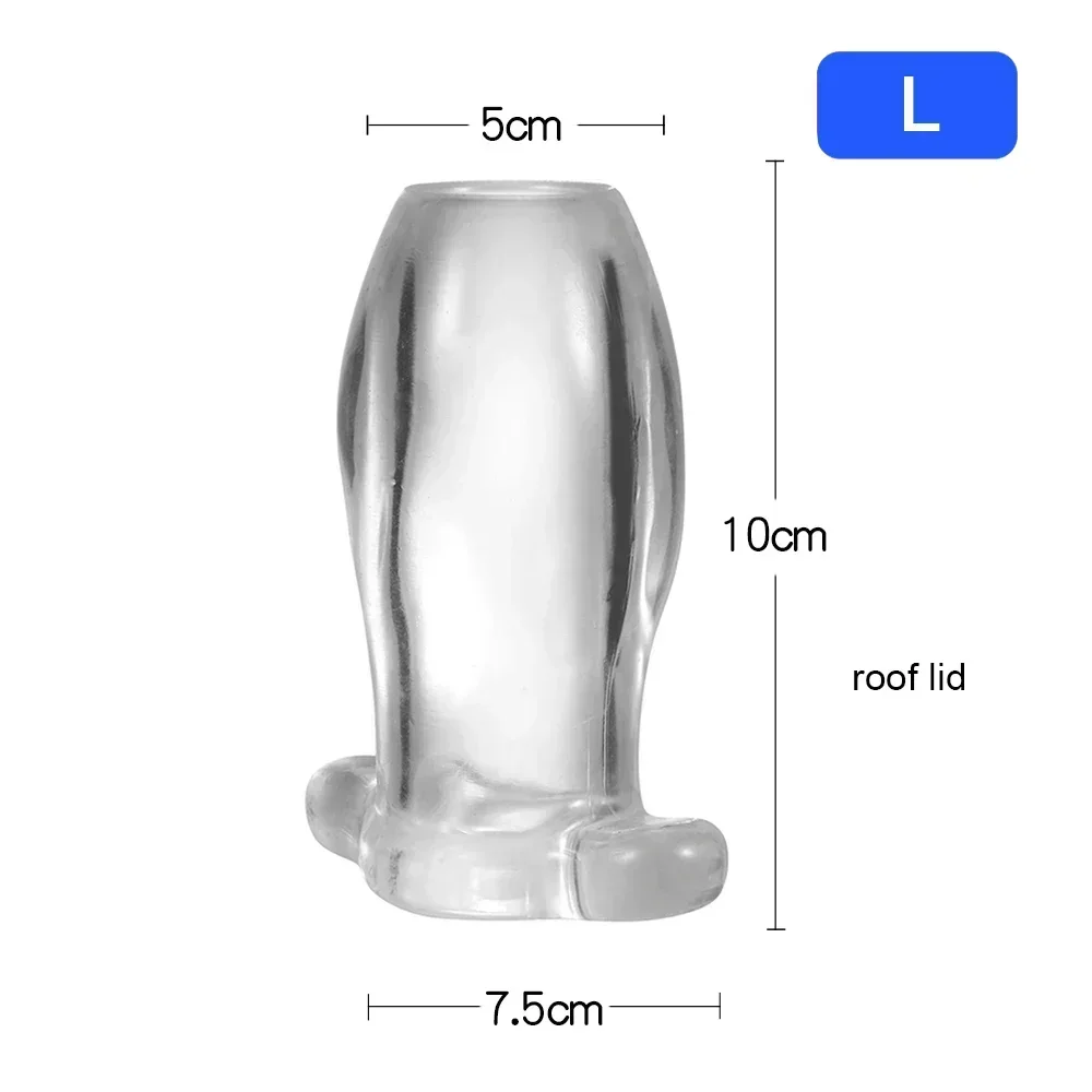 Hollow Anal Plug Soft Insert Butt Plug Tunnel Huge Anal Speculum Anus Dilator Enema Vaginal Enlargement SM Sex Toy for Man Woman