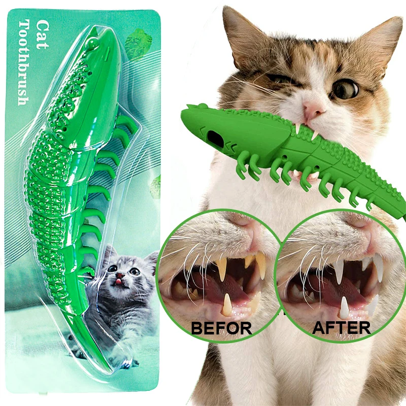 Novo catnip brinquedos para gatos 360 graus dentes acessórios de limpeza do  brinquedo para animais estimação jogos interativos borracha toothbursh  mastigar pet cat suprimentos - AliExpress