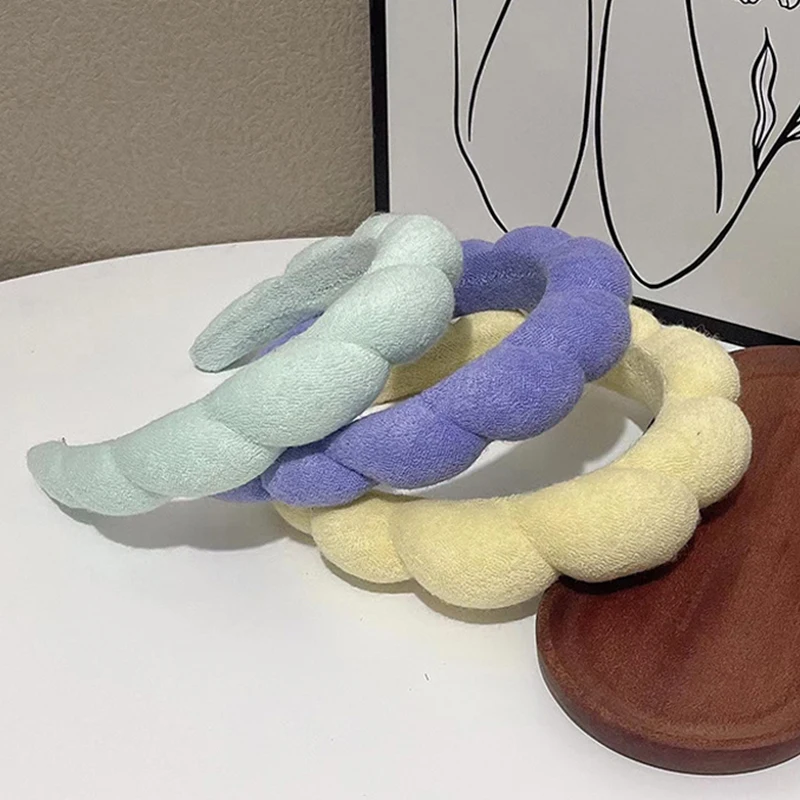 

Twist Wavy Hair Hoop Headwear Hair Accessories for Washing Face Sponge Headbands Braided Hairbands Spa Headband Makeup Headband