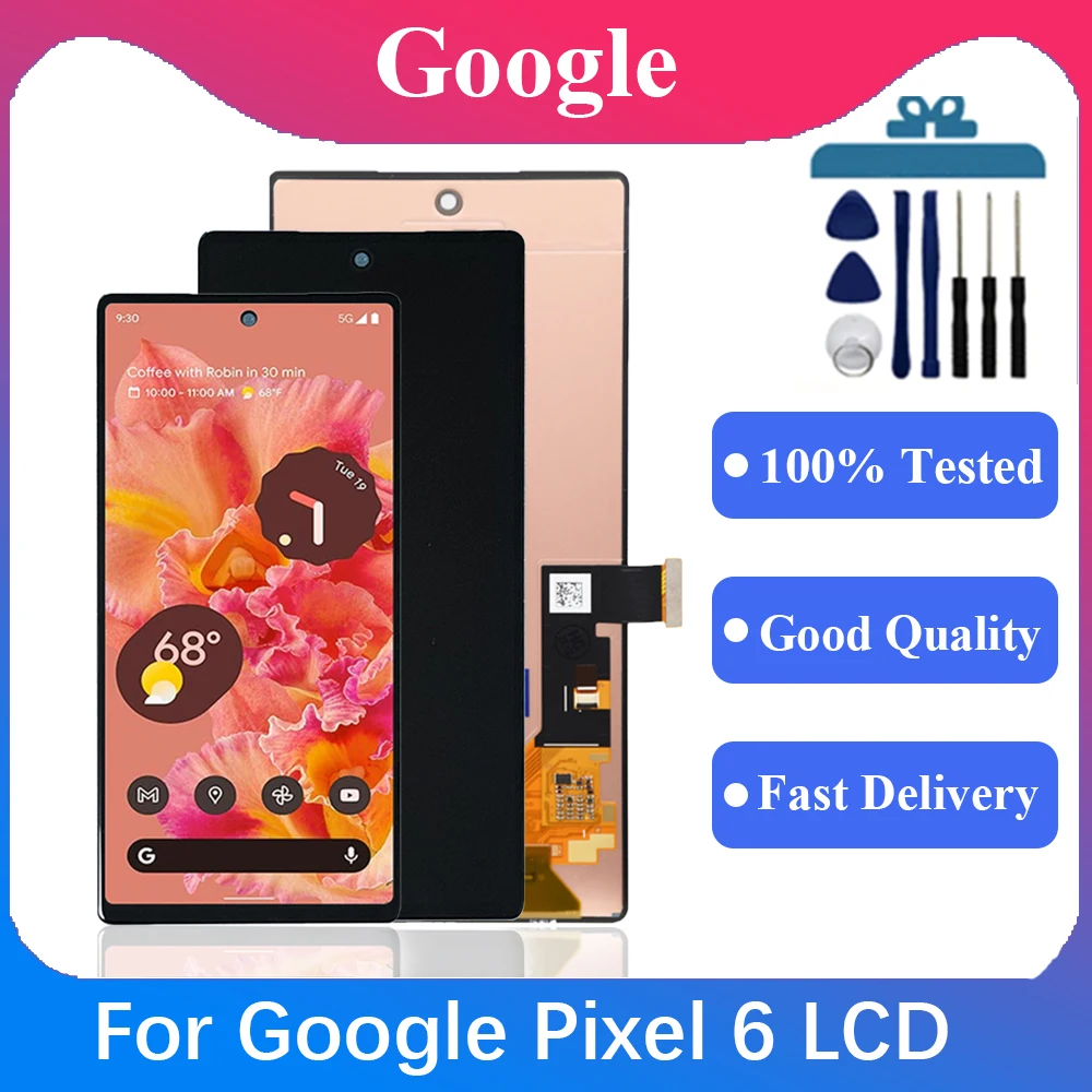 

Оригинальный ЖК-дисплей для Google Pixel 6 GB7N6,G9S9B16, детали для замены ЖК-экрана Google Pixel 6