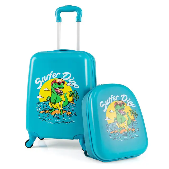 Ensemble de 2 valises pour enfants, bagages pour enfants avec roulettes, bagage à main 16 pouces et valise rigide 13 pouces 1