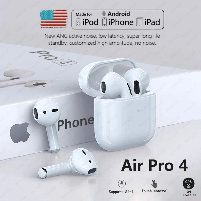 Оригинальные Apple AirPods Pro 4 TWS беспроводные наушники Bluetooth 5 0 в ухо игровая гарнитура