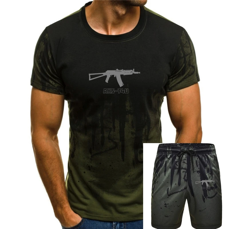 

Krinkov Shirt Ak-74 Aks-74U Ak-47 Kalashnikov Soviet Russia Free Shipping Men 2019 New Print Summer Shirts(1)