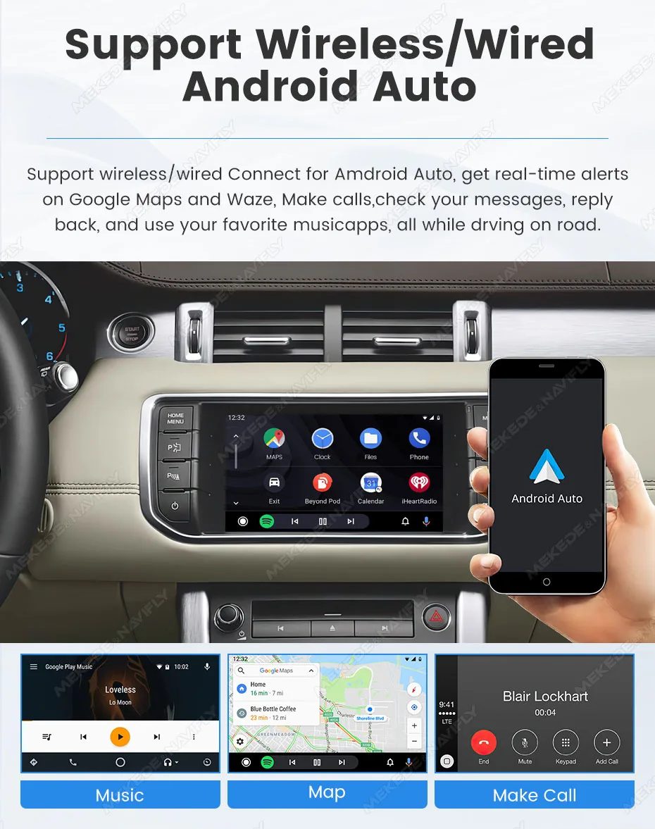 MEKEDE Plug-and-Play Wireless CarPlay Android Auto Upgrade Carplay Box für Land Rover Jaguar Discover, unterstützt Netflix und YouTube. – Detail 10