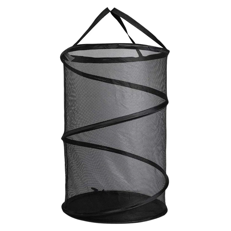 

Складная спиральная сетчатая корзина-утолщение для предотвращения фиксации, усиленные ручки для переноски и нейлоновая нижняя часть, для лета
