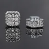 Ice Out Fake Earrings For Men Women Strong Magnet Magnetic Stainless Steel Non Piercing Hip Hop Rock Fashion Jewelry Accessories 2