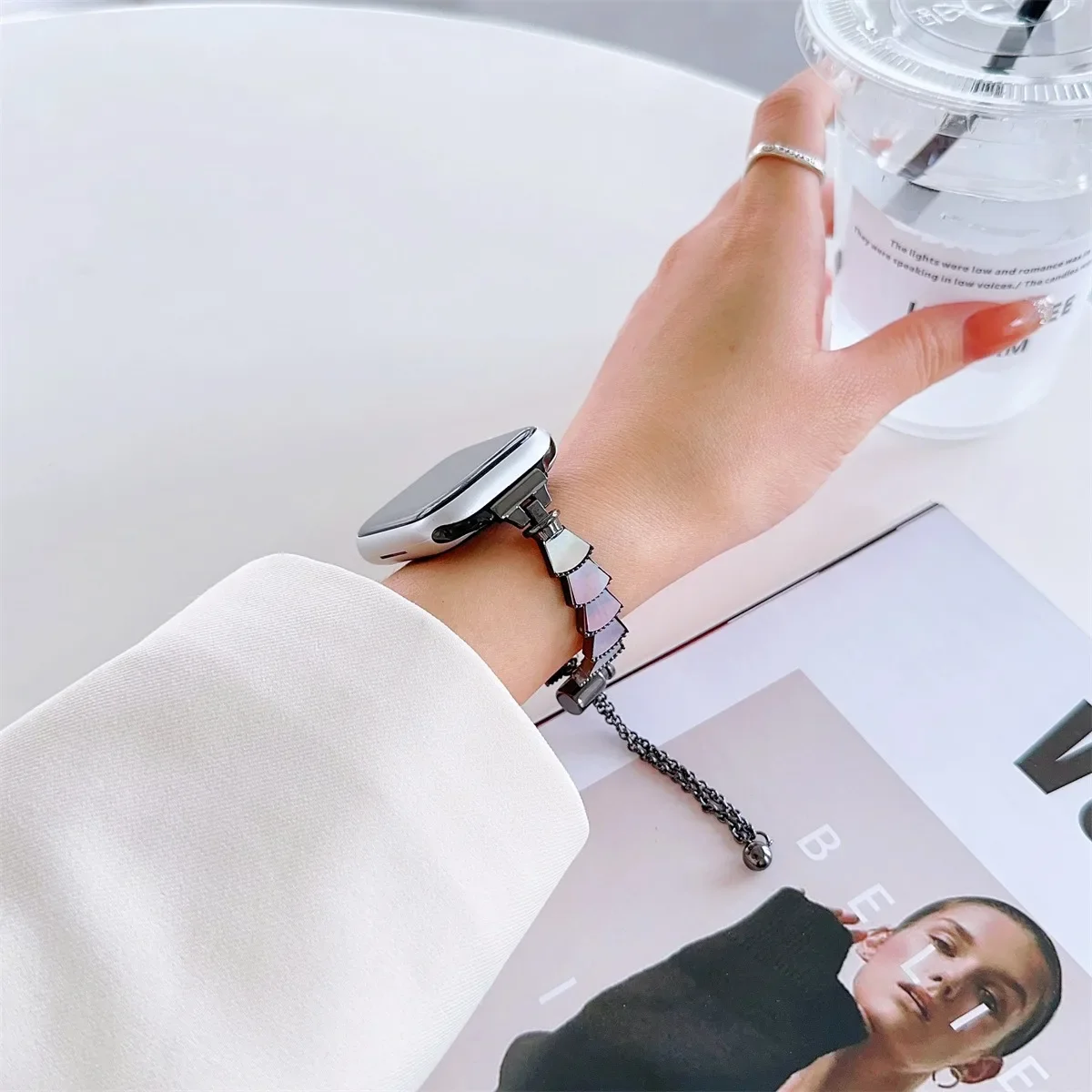 Uhrenarmband für Iwatch 42/44/45/46/49 mm 38/40/41 mm Metall-Mode-Uhrenarmband für Uhrenserie Ultra2 Serie 10/9/8/7/6/5/4/3/2/1_voghion.com