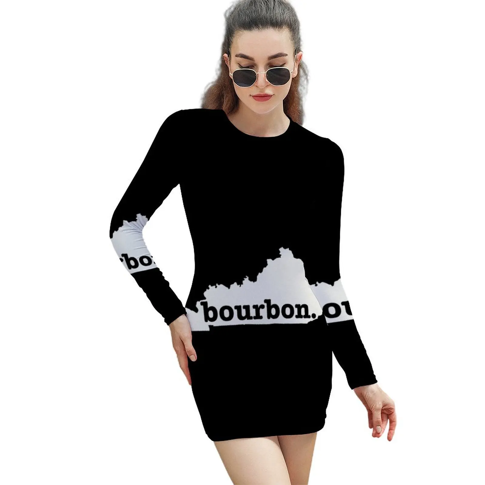 

Kentucky Home T Kentucky Bourbon T-shirt Long-Sleeved Sheath Dress women dress Women's long dress