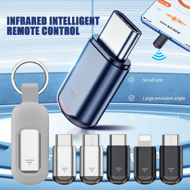 C타입 마이크로 USB IR 리모컨 전화 앱 미니 어댑터, 적외선 송신기, IOS, 안드로이드용, TV 박스, 에어컨용